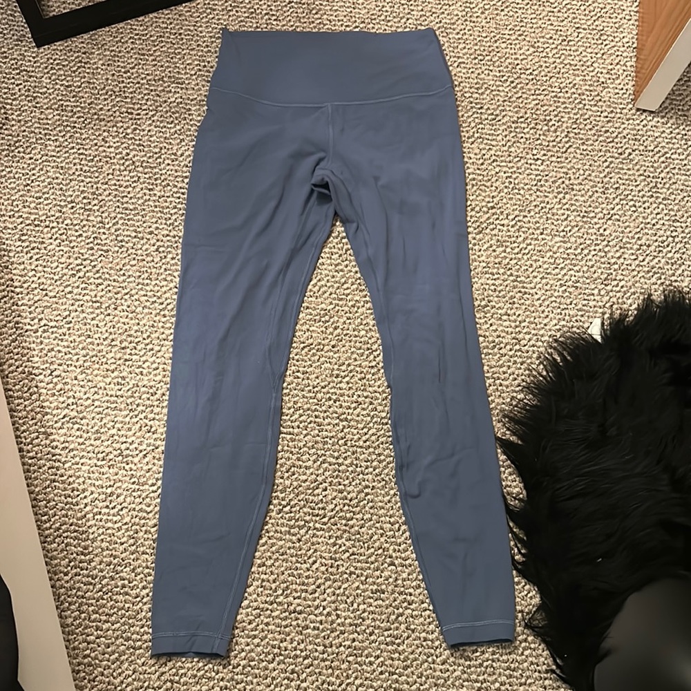 Iron gray lululemon align high - rise 28” leggings, size 8